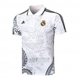 Camiseta De Futbol Polo del Real Madrid Dragon 2024-2025 Blanco