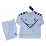 Camiseta De Futbol Real Madrid Primera Manga Larga Nino 2024-2025
