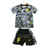 Camiseta De Futbol Brasil Jesus Nino 2024-2025 Negro